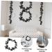 Zerodeko 4 Pcs Black Rose Vine Black Floral Garland Green Home Decor Silk Rose Garland Goblincore Room Decor Artificial Flower Garland Artificial Rattan Silk Flower Household - Buy Online on GoSupps.com