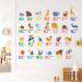 Decowall Colourful Animal Alphabet ABC Kids Wall Stickers - Panda Giraffe Zoo Learning Letter Decals for Nursery & Bedroom - Buy Online on GoSupps.com