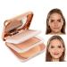Pressed Powder, Double Layered Pressed Fine Powder Makeup, Pore Filler Cosmetic, Waterproof Face Setting Powder Oil Control For Matte Finish Kshsaa