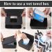 Wet Wipes Dispenser Box with 2 Baby Wet Wipes Pouches - Travel-friendly, Dustproof, Reusable - Keep Wipes Fresh at Home, Office, Car - Black - Buy Online on GoSupps.com