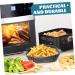 Alipis 3pcs Air Fryer Pan Airfryer Air Fryers Food Cooking Mat Reusable Air Fryer Bowl Washable Cooking Pot Greyx3pcs 24X19.5X5CMx3pcs - Buy Online on GoSupps.com