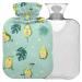 NAANLE PALMBLATT Funny Avocado hot bottle with reference transparent hot water bottle 2l large hot hot water bottle for bed handfoot heat pain relief heat and cold therapy