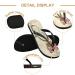 Mnsruu Vintage Flip-Flops with Rose & Butterfly Motif - Stylish Multi-Colored Footwear for Home Hotel Spa & Travel - Buy Online on GoSupps.com
