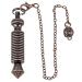 MookaiTEDECOR Spiritual fortunate pendulum made of metal for radiesthesia and scrying ISIS-Reiki pendulum made of copper for fortune telling and decoration 16 rings #20-bronzed / 16 rings