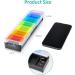 Fullicon Weekly Pill Box 7 Day Large Organiser | Spill Proof Design with Labels | Medicine Vitamin Supplement Organizer (Rainbow Black Paten REGT) - Buy Online on GoSupps.com