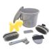 Pfiff 102361 Grooming set lockable grooming bucket filled grooming box horse care grey
