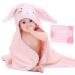 TBEZY Baby Hooded Towel with Unique Animal Design Ultra Soft Thick Cotton Bath Towel for Newborn (Bunny) Rabbit