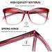 REECKEY Oversized Red Blue Light Blocking Glasses for Women - Square Eye Gaming & Computer Glasses with Anti-Blue Light Filter - Buy Online on GoSupps.com