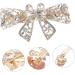 minkissy Hairpins Hair Rollers Clips Hair Clips for Girls Hair Jewelry Hair Accessories Large Hair Clips Bow Tie Top Clip South Korea Headgear Women's Issue Card Alloy White - Buy Online on GoSupps.com