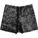 Agoky Girls Shiny Sequins Dance Shorts - Black, 12-16 Years - Buy Online on GoSupps.com
