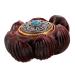 Ultechnovo hand exercise top player handmade ball Lotus figure made of wood home desktop decor carved decoration miniature-solotus decor-solotus-charm wooden ornament whom wan cars office sandalwood 3.2x2.7cm As shown