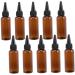 Flacons Applicateurs Presser pour Teinture Capillaire 10 Pi ces 50 Ml Plastique Pet Souple Marron Bouchon Noir Pr cision Usage Professionnel Cheveux