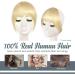 BARSDAR Clip in French Bangs Fringe Extension - 100% Real Human Hair, Natural Color 613#-1 Beach Gold - Washable/Dye-able - Pack of 1 - Buy Online on GoSupps.com