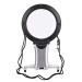 LED Magnifying Glass 2X & 6X Hands Free Chest Rest Lighted Reading Inspection Knitting Embroidery for Low Vision Seniors