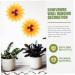 Alipis 4pcs Wrought Iron Sunflower Hanging Emblems Tote Bags for Women Sunflower Wall Ornament Indoor Plant 30x30cmx4pcs Yellowx4pcs - Buy Online on GoSupps.com