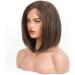 HAIRCUBE Brown Lace Bob Wig for Women - Shoulder Length Synthetic Wig with Fringe for Daily Wear - Buy Online on GoSupps.com