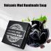 Volcanic Mud Handmade Soap - Natural Face Scrub & Black Soap Bar for Men & Women (2Pcs x 60g) - International Shipping Available - Buy Online on GoSupps.com