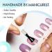 Thermochromic Color Changing Gel Press On Nails - Pink Purple Glitter Galaxy Ombre | 24 Pcs Medium Oval False Nail Kit - GLAMERMAID - Buy Online on GoSupps.com