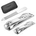 longzon Nail Clippers 2 Pack Nail Clipper Set Stainless Steel Nail Cutter Fingernails Toenails Thick Nails Kit for Men&Women Silver