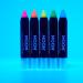 Buy Moon Glow Neon-UV Glitter Face & Body Chalk Makeup - 5 Brightly Luminous Pieces for Parties & Events - Buy Online on GoSupps.com