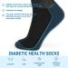 LIN Diabetic Socks - 6 Pairs Crew/Jet Black - Non-Binding Circulatory Extra Wide Top Socks for Men & Women with Edema, Neuropathy, and Lymphedema - Size 13-15 - Buy Online on GoSupps.com