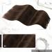 Moresoo Dark Brown Clip in Human Hair Extensions 12 Inch Remy Double Weft - 5 Pieces/70g #4 - Buy Online on GoSupps.com
