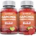 2 Pack Sugar Free Garcinia Cambogia Gummies - 3000mg 95% HCA with L-Carnitine Energy Boost Strawberry Flavor Gummy Easier to Take Than Pills & Capsules 120 Counts 2 Packs
