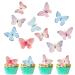 Gold rock 56 pieces of edible butterflies for cake edible tortendeco butterfly colorful butterflies decorative cake dining paper Tortendeko wedding butterfly cake decoration birthday muffin decoration edible 56 piece of edible butterflies