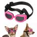 Lewondr sunglasses for dogs UV safety glasses dogs windproof & anti -fitting glasses & waterproof dog glasses with adjustable rubber band for small dogs - pink