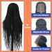 Bilisar Box Braid Wig for Black Women - 30 Inch Hand Braided Synthetic Lace Front Wig with Baby Hair - Lightweight Knotless Cornrow Braids in Natural Black (1B) - Buy Online on GoSupps.com