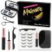 Magnetic Eyelashes Kit with Magnetic Eyeliner Tweezers - Emalla 7 Pairs Reusable Magnetic Lashes Natural Looking Eyelashes with Tweezers Strong Magnetic False Eyelashes Kit No Glue