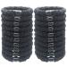 Hollihi Large hair tie ponytail holder for thick hair elastic hair ties fashionably braided cords for women and girls black 20 pieces