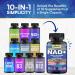 NAD+ Supplement with Liposomal NAD+ Nicotinamide Riboside Magnesium Vitamin B3 & B12 Resveratrol Turmeric Ashwagandha Lion s Mane 10-in-1 Extra Strength (2 Pack) 60 Count (Pack of 2) - Buy Online on GoSupps.com