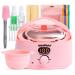 Waxing Kit  Waxfans LED Digital Wax Warmer for Hair Removal  Wax Kit with Hard Wax Beads for Women and Men Waxing at Home for Full Body Brazilian Bikini Legs and Face  Cera Depiladora Para Mujer(Pink)