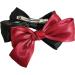 CHENGZI Pearl bow hair clip fairy satin large hair clip back spoon clip mermaid princess hair accessory (Red+Black) - Buy Online on GoSupps.com