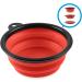 Buy PhoneNatic Foldable Silicone Dog Bowl - XL Red Travel Bowl for Dogs & Cats with Carabiner - 1000 ml - Buy Online on GoSupps.com