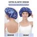 Terry Cloth Lined Shower Cap - YIZIJIZI Triple Layer Waterproof Reusable Cap for Long Thick Hair, Blue Flower & Leaf Design - Buy Online on GoSupps.com