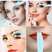Didiseaon Eyeliner Stencils Silicone Winged Tip Eyeliner Eyebrow Eyelash Contour and Lip Line Aid Mascara Shield Blue - Buy Online on GoSupps.com