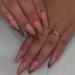 Mouyouglow press on nails short almond nude pumpkin warm color French gold glitter fake nails with nail glue almond dark nude tips artificial fingernails ... bba4