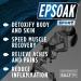 Epsoak SPORT Epsom Salt for Athletes - PURE UNSCENTED Magnesium Sulfate (5lb Bulk Bag) - Buy Online on GoSupps.com