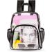 Mildbeer Clear Stadium Backpack with Bottle Holder - 12x12x6 PVC Plastic See Thru Bag for Work, Concerts, and Festivals - Black - Buy Online on GoSupps.com
