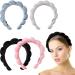 GASIFU Velvet Spa Headband for Women  Makeup Headband  Headband for Washing Face  Skincare Headband black