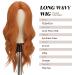 Fine Long Curly Wavy Orange Wig | 55 cm Synthetic Women s Wig for Daily & Party Wear - Buy Online on GoSupps.com