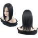 35cm Free Part Clip in Topper with Bangs - Jet Black Silk Base Head Forehead Wiglet - Buy Online on GoSupps.com