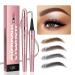 3D Waterproof Microblading Eyebrow Pen - Long-lasting Natural Precision Brow Pencil for Women - Smudge-proof Dark Brown (2 - Buy Online on GoSupps.com