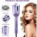 1 Inch Ceramic Barrel Auto Hair Curler with 5 Temp Settings | Anti-Stuck Auto Rotating Curling Wand for Styling - Purple - Buy Online on GoSupps.com