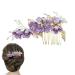 Wedding Bridal Crystal Pearl Hair Comb Rhinestone Hair Comb Clip Elegant Decorative Hair Combs Vintage Banquet Headpieces Sparkle Veil Accessories for Women