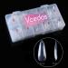 Vcedas 500PCS Stiletto Long Full Cover Nail Tips - Clear Pointed False Nails for Acrylic - 10 Sizes in Box - Buy Online on GoSupps.com