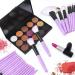 32-Piece Professional Makeup Brush Set with Nylon Bag - Purple - Buy Online on GoSupps.com