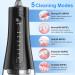Water Flosser Cordless Rechargeable - 350ML Tank, 5 Modes, 8 Jet Tips - Dental Oral Irrigator for Teeth Cleaning - IPX7 Waterproof - Home & Travel - Black - Buy Online on GoSupps.com